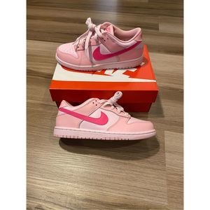 Nike Dunk Low Triple Pink Preschool PS Little Kids Size 3Y DH9756-600 New